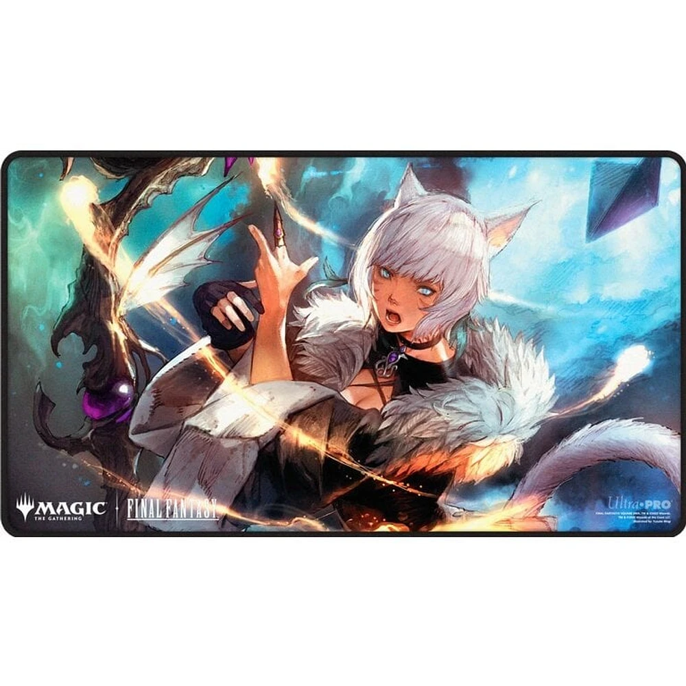 (UP) Playmat - MTG Final Fantasy - Black Stitched - Y'shtola Rhul*