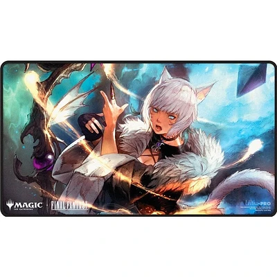 (UP) Playmat - MTG Final Fantasy - Black Stitched - Y'shtola Rhul*