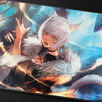 (UP) Playmat - MTG Final Fantasy - Black Stitched - Y'shtola Rhul*