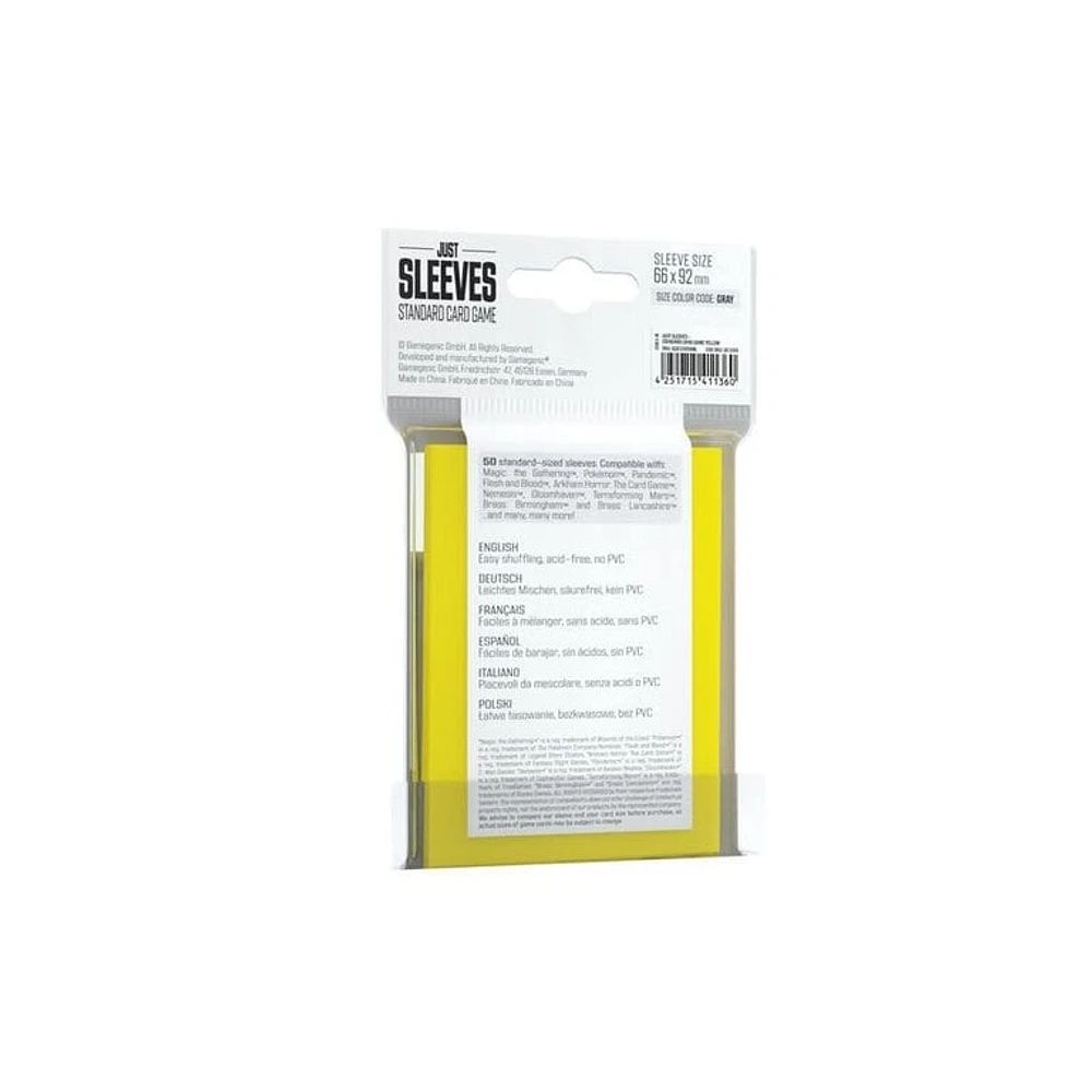 (Gamegenic) Just Sleeves - Standard - Yellow - 50 unités - 66mm x 92mm