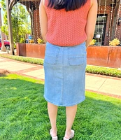 ROSE BUTTON SKIRT