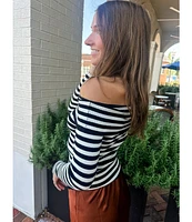 SHOLD STRIPE TOP