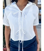 TIE FRONT BLOUSE