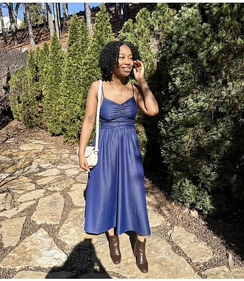DENIM FLARE DRESS