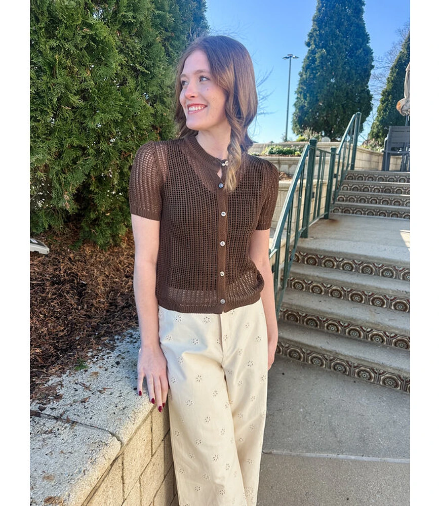 CROCHET BUTTON CARDY