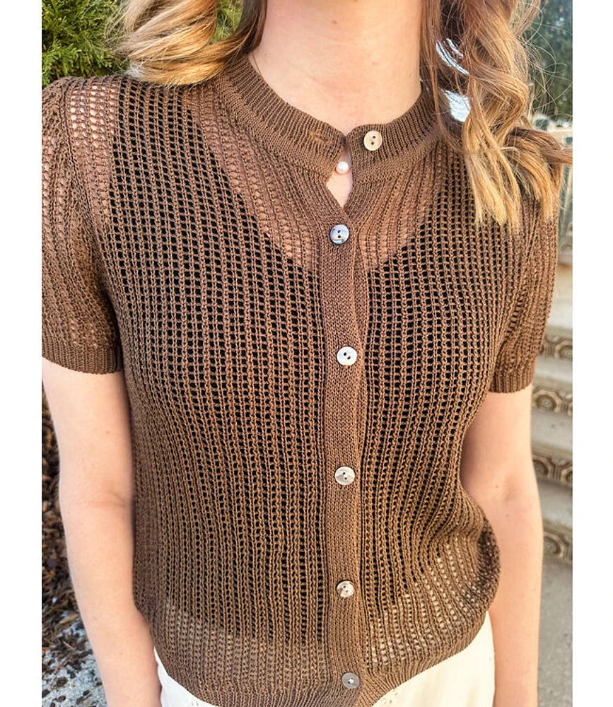 CROCHET BUTTON CARDY