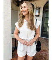 HALF ZIP ROMPER