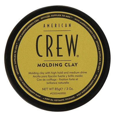 AMERICAN CREW - COIFFANT | MOLDING CLAY High Hold and Medium Shine / Cire de Coiffage - Fixation Forte et Brillance Naturelle (85g / 3 oz)