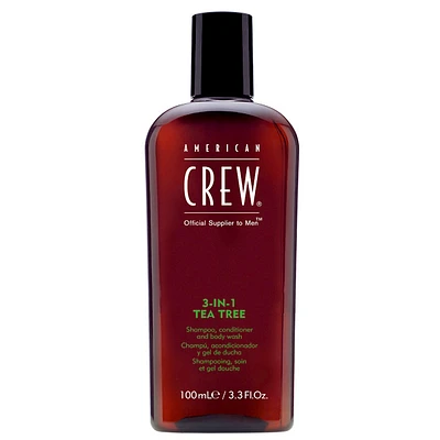 AMERICAN CREW - TEA TREE 3-IN-1 Shampoo, Conditioner and Body Wash / Shampooing Soin et Gel Douche