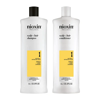 NIOXIN - SYSTÈME | 1 Cheveux Naturels Légèrement Clairsemés | DUO