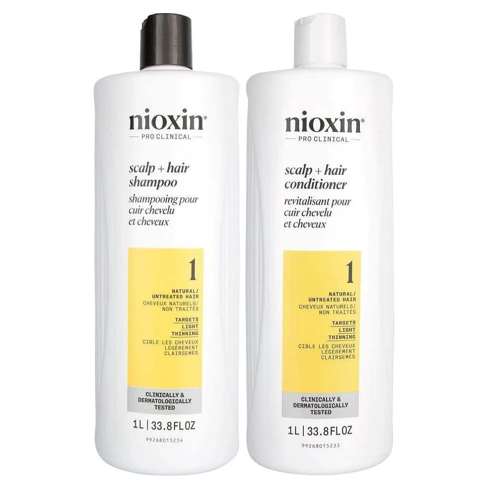 NIOXIN - SYSTÈME | 1 Cheveux Naturels Légèrement Clairsemés | DUO