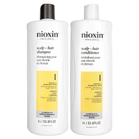 NIOXIN - SYSTÈME | 1 Cheveux Naturels Légèrement Clairsemés | DUO