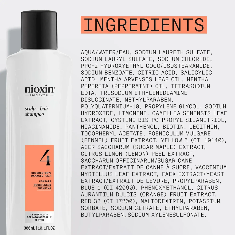 NIOXIN - SYSTÈME | 4 Cheveux Colorés - Chute Avancée | DUO Litres