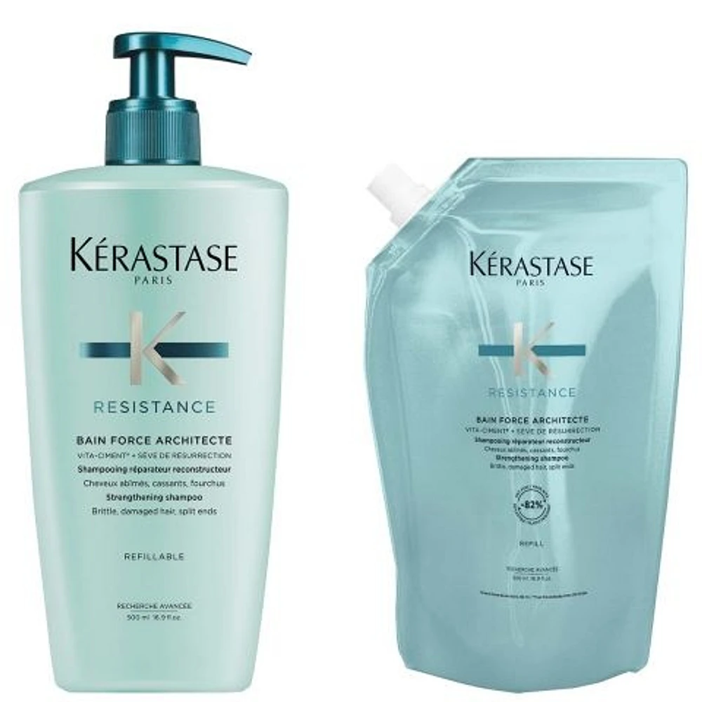 Resistance | *Duo Éco-Recharge Bain Force Architecte (*500ml/16.9oz)