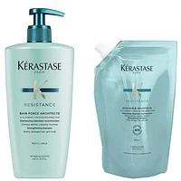 Resistance | *Duo Éco-Recharge Bain Force Architecte (*500ml/16.9oz)