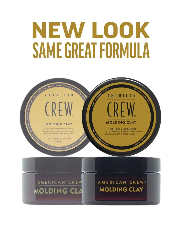 AMERICAN CREW - COIFFANT | MOLDING CLAY High Hold and Medium Shine / Cire de Coiffage - Fixation Forte et Brillance Naturelle (85g / 3 oz)