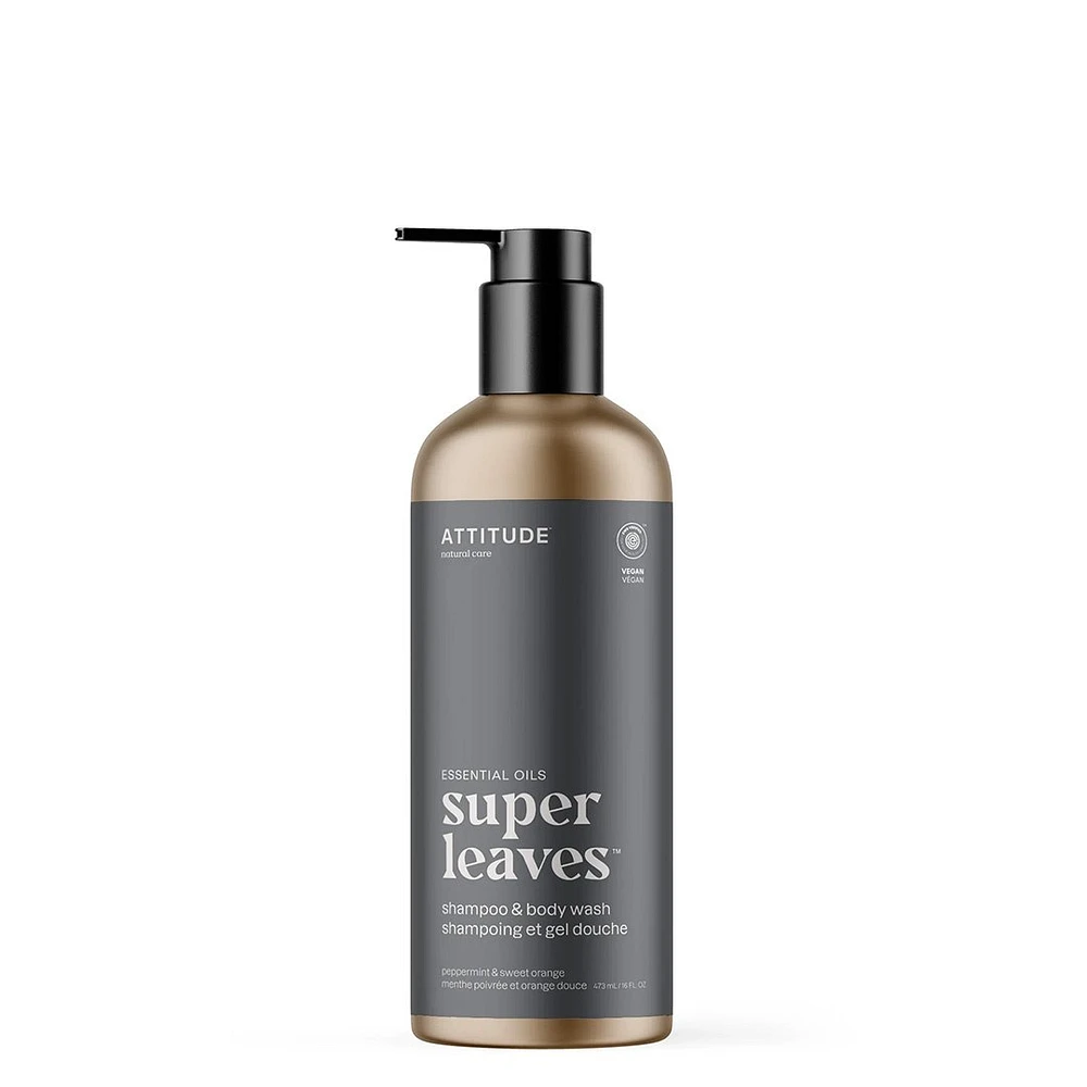 Super Leaves | Shampooing & Gel Douche | Menthe Poivrée et Orange Douce