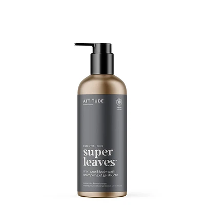 Super Leaves | Shampooing & Gel Douche | Menthe Poivrée et Orange Douce