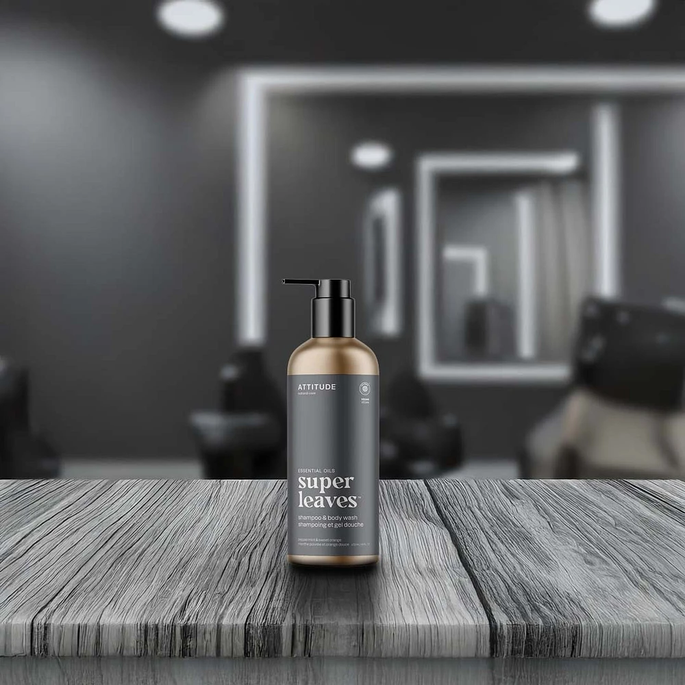 Super Leaves | Shampooing & Gel Douche | Menthe Poivrée et Orange Douce