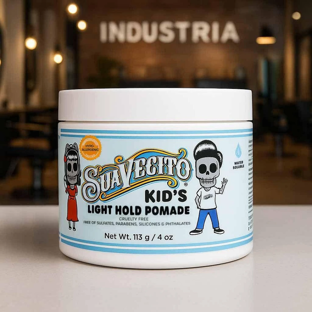 Kid's Light Hold Pomade (113 g / 4 oz) – Gentle Pomade for Kids with Natural, Light Hold