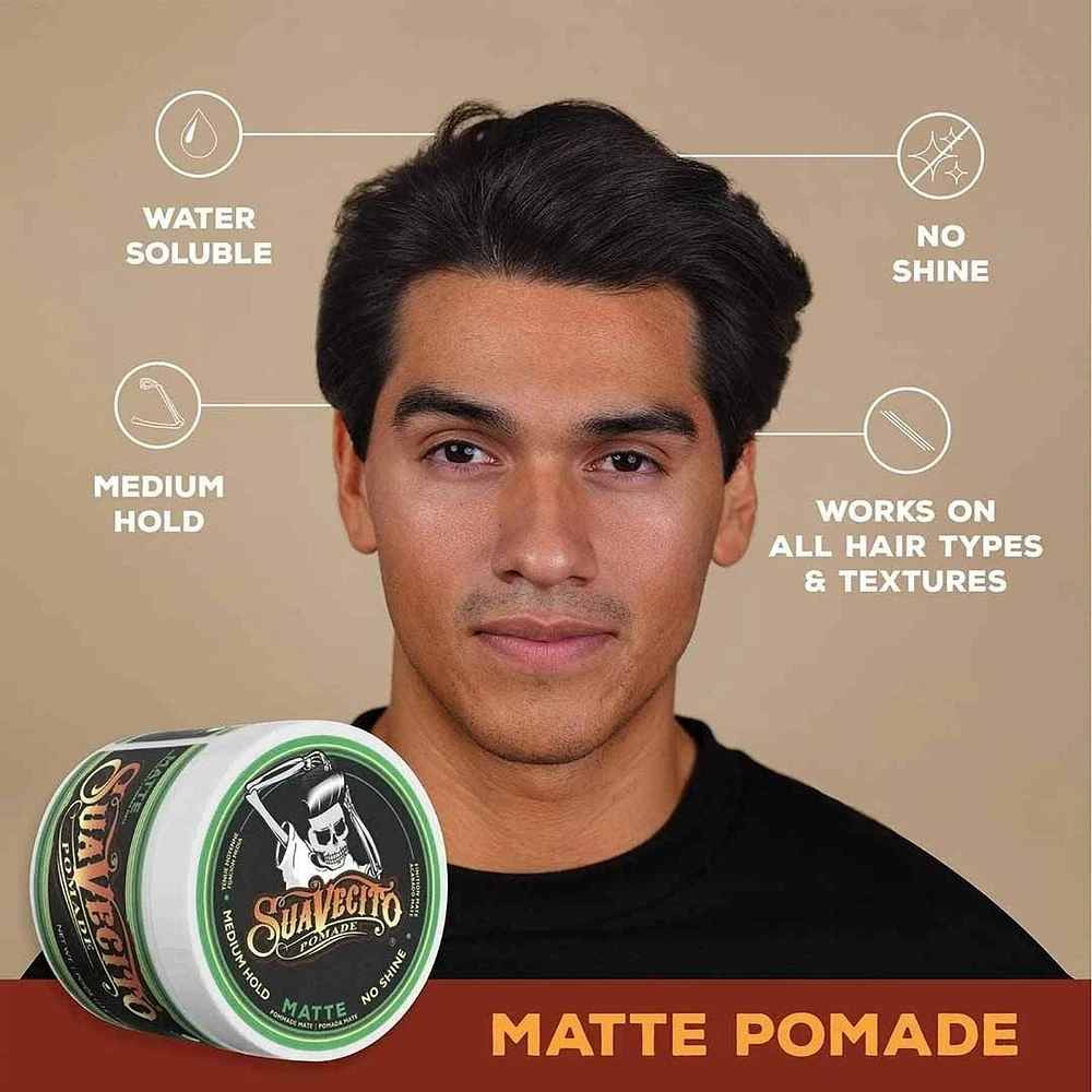 Matte Pomade (4 oz) – Medium Hold Matte Pomade for Natural Styles
