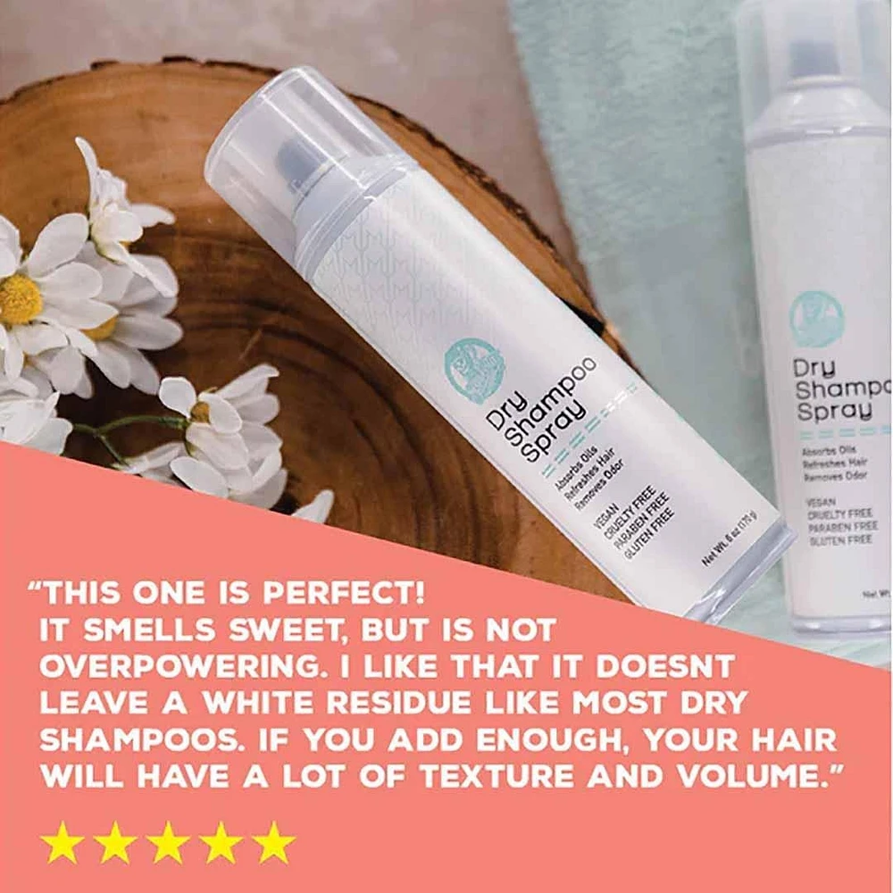Suavecita | Dry Shampoo Spray (170 g / 6 oz) – Refreshes and Revives Hair in Between Washes
