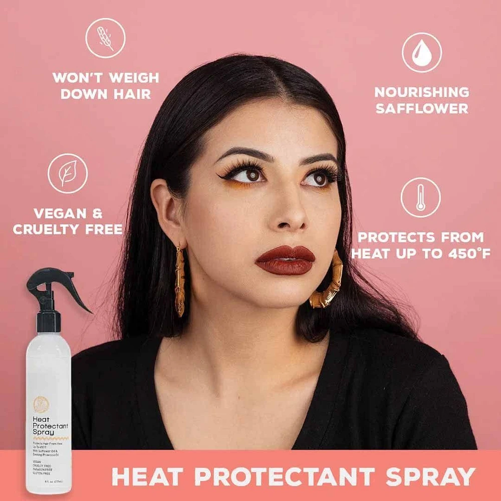 Suavecita | Heat Protectant Spray (237 ml / 8 oz) – Lightweight Heat Protection for Hair