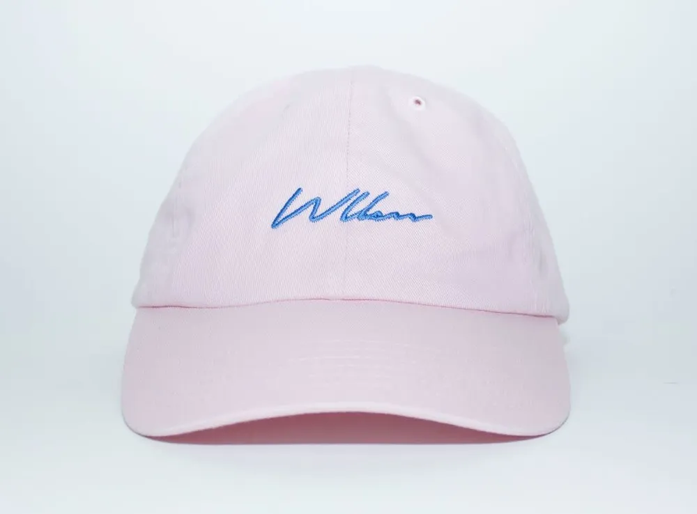 WLKN : Script Dad Hat Light Pink O/S