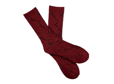 Champion : Men's C-Life All Over Print Crew Socks Cherry Pie O/S