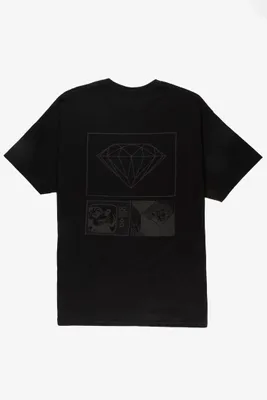 Diamond : Mickey & Haring Box Tee - Black