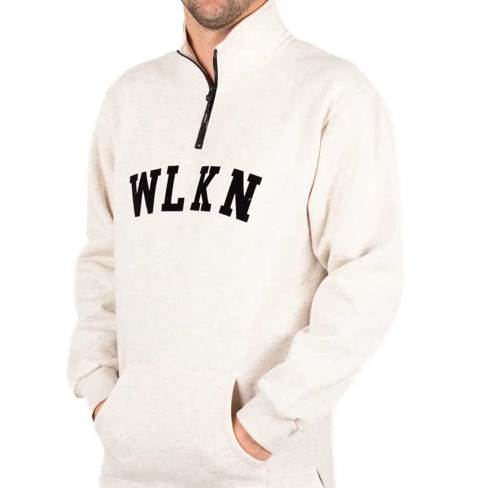 WLKN : Felt Logo Quarter Zip Fleece