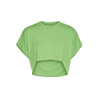 Noisy May : NMNini SS Crop Top - Grass Green