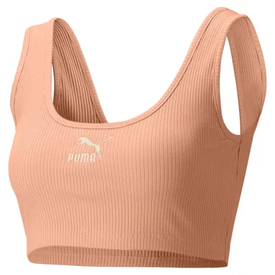 PUMA : Classics Ribbed Crop Tank Top