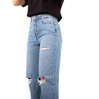 Only : Molly High Waist Wide Destroy Denim