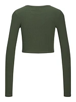 JJXX : FFeline Long Sleeve Rib Tee