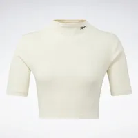 Reebok : SS Rib Mock Neck Crop Top