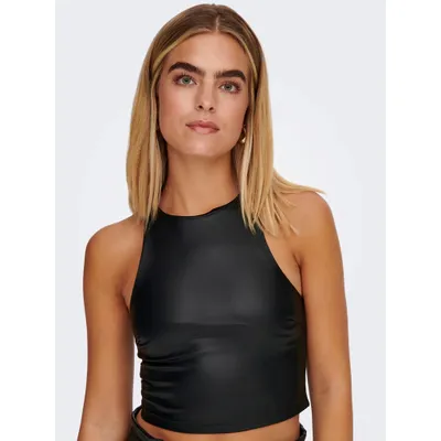 Only : Faux Leather SL Top