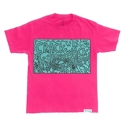 Diamond : Crack is Wack Tee - Neon Pink