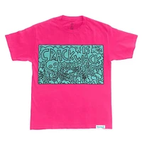 Diamond : Crack is Wack Tee - Neon Pink