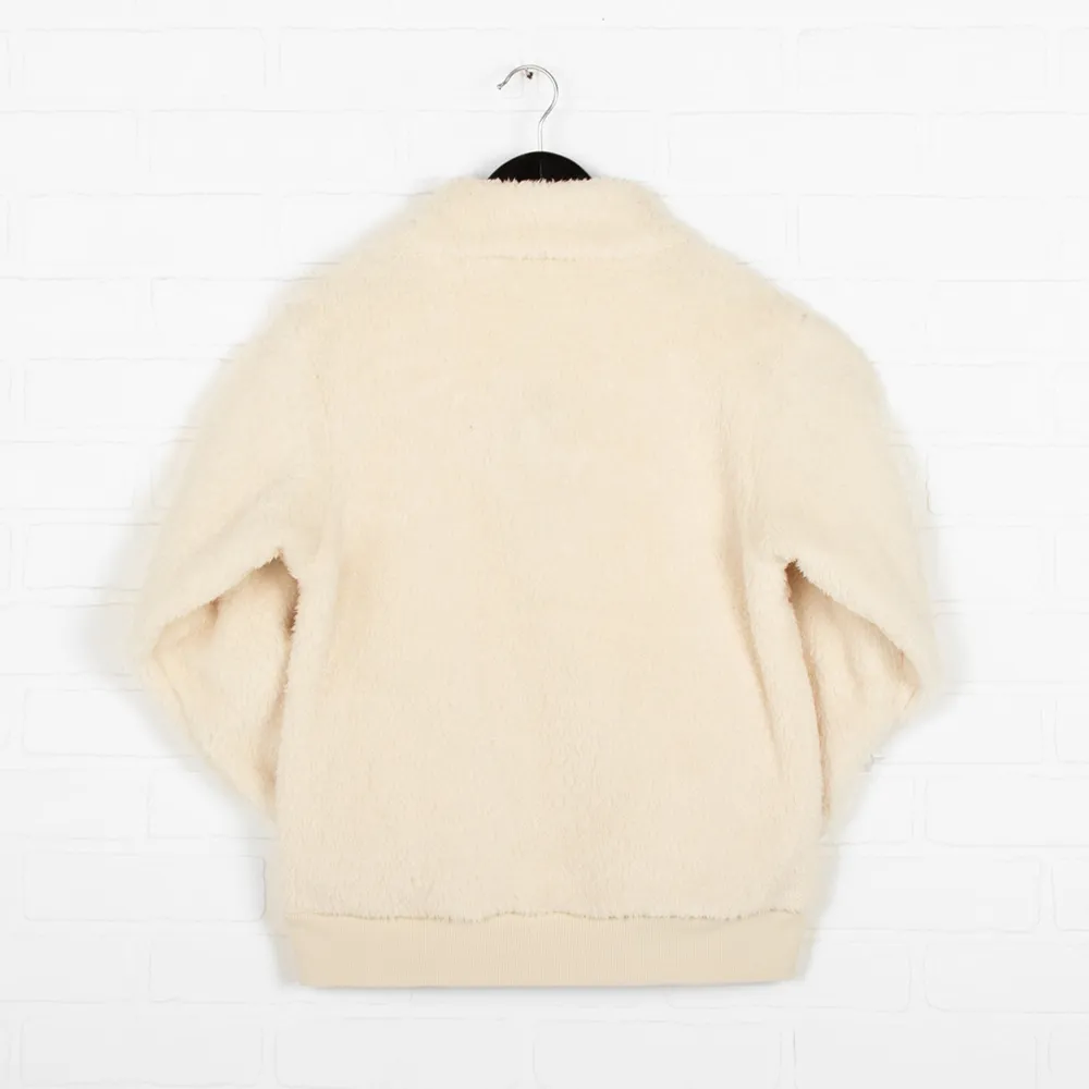 WLKN : Girl Junior Script Quarter Zip Sherpa