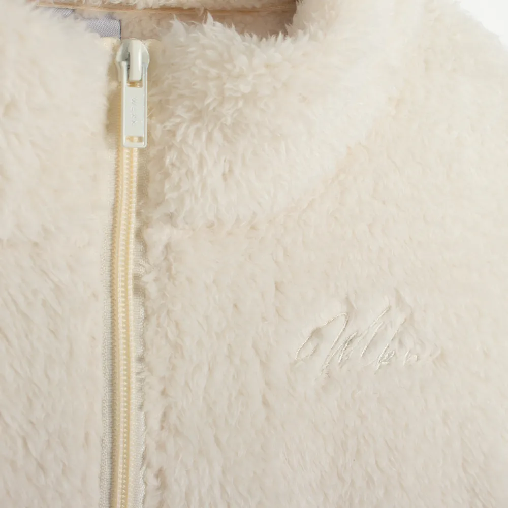 WLKN : Girl Junior Script Quarter Zip Sherpa