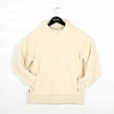 WLKN : Girl Junior Script Quarter Zip Sherpa