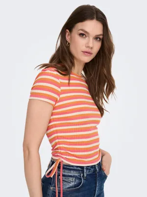 Only : S/S Rushing Top - Orange Multi