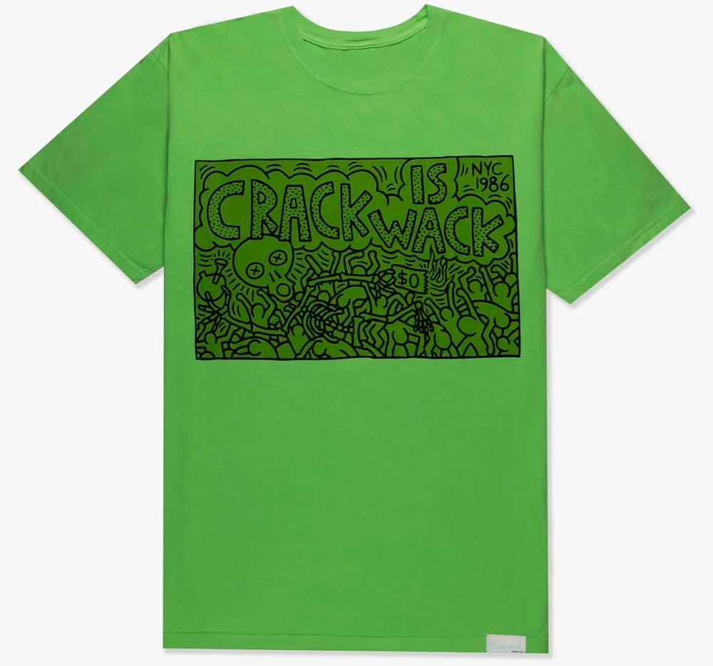 Diamond : Crack is Wack Tee - Neon Green