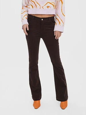 Vero Moda : Midrise Flare Corduroy Pants