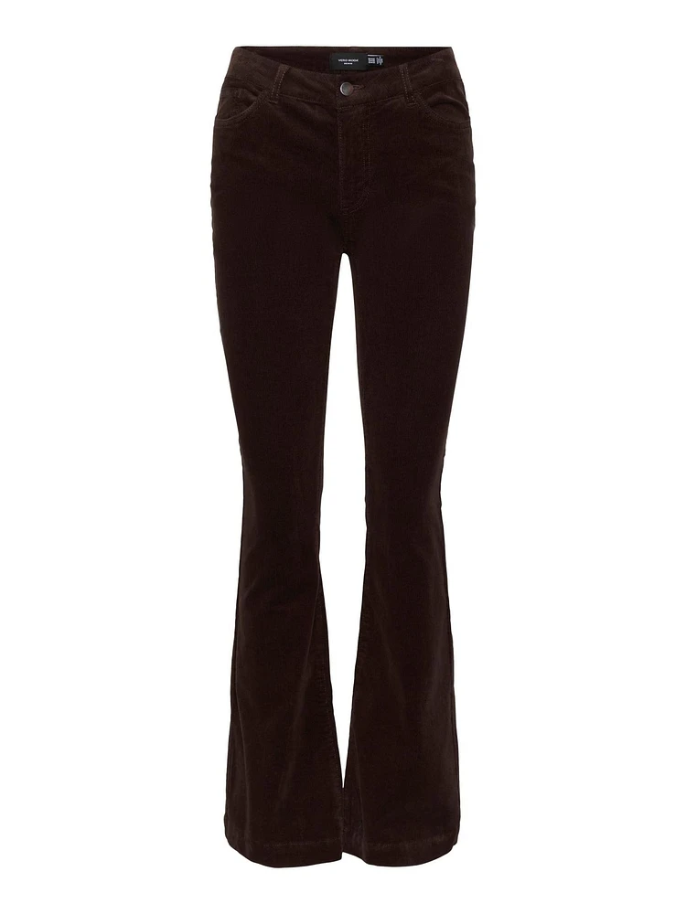 Vero Moda : Midrise Flare Corduroy Pants