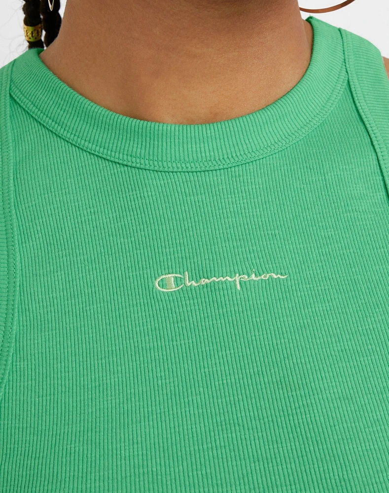 Champion : Fitted Rib Tank Top - Green