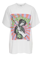 Only : Jimi Hendrix Oversize Tee - White