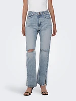 Only : Billie Highwaist Slit Denim