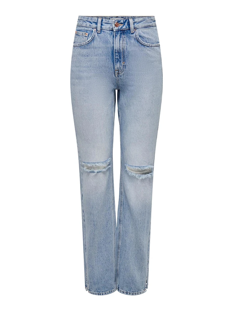 Only : Billie Highwaist Slit Denim